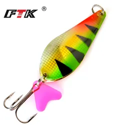 FTK 27g 35g Fishing Lure Spinner Bait trota Double Spoon Lure Shads Wobblers Jigging Hard Bait per Pike Carp Fishing