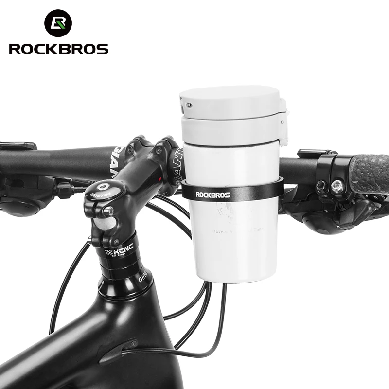 ROCKBROS Bike Handlebar Cup Holder Multi-Way Mount for Commuters Road Bike Bicycle Steam Handlebar Bottle Holder Aluminum Alloy