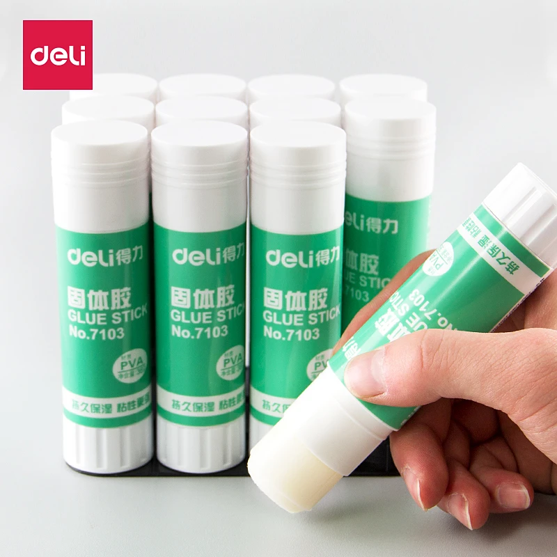 Deli 36g PVA White Solid Glue Stick Student Paper Crafts Handmake Tool Business Files Paste Glue School Office Supply Stationery