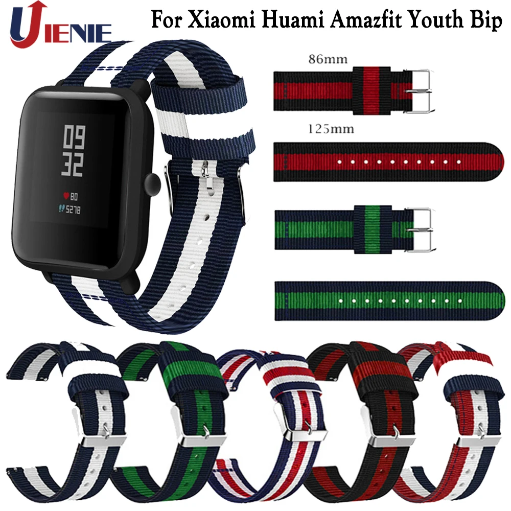 سوار ساعة Xiaomi Huami Amazfit ، حزام ساعة ذكية من النايلون لساعات Xiaomi Huami Amazfit Bip Lite/GTR 42 مللي متر/GTS ، حزام 20 مللي متر