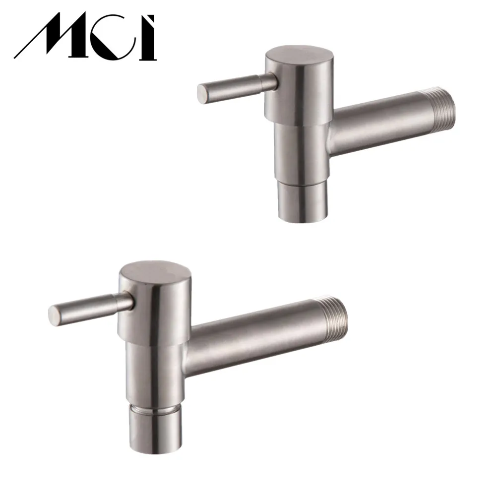 

Wall Mounted Taps 304 Stainless Steel Fast Open Garden Faucet Bibcock Cold Water Faucet Mop Pool Washing Machine Taps Mci