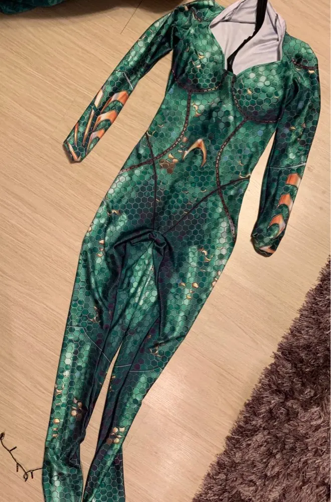 Mera Costume Film Version Mera Cosplay Bodysuit 3D Imprimer Lycra Spandex Zentai costume Jumpsuit Halloween Party suit