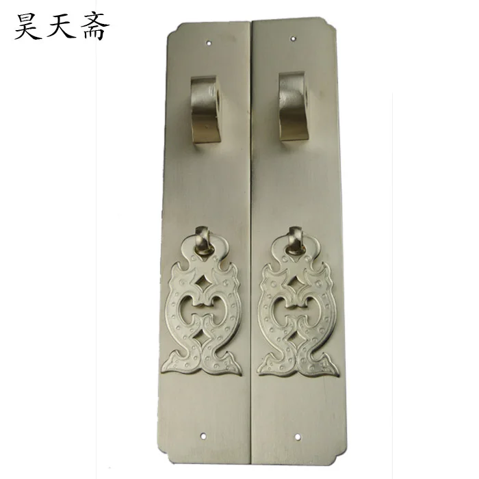 

[Haotian vegetarian] Chinese antique copper door handle handle HTC-238 nickel alloy models