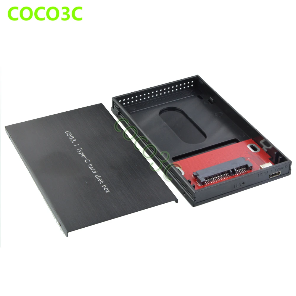 Gabinete de disco rígido usb 3.1 tipo c, caixa externa sata 3.0 ssd, 6 gb/s iii, as: asm1351