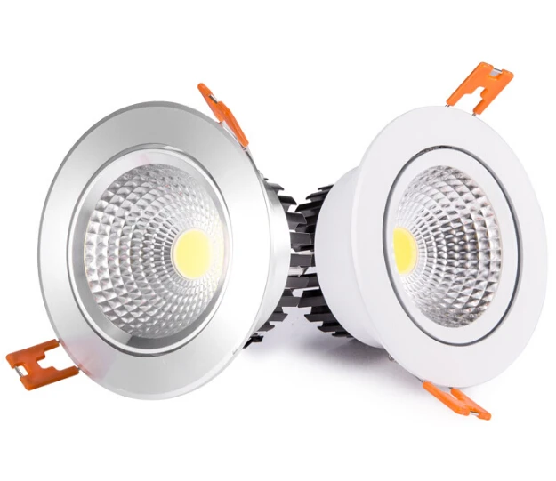 9W/12W Warm Cold White Recessed COB LED Down Light LED Ceiling Light LED indoor lamp CE/ROHS  AC85-265V