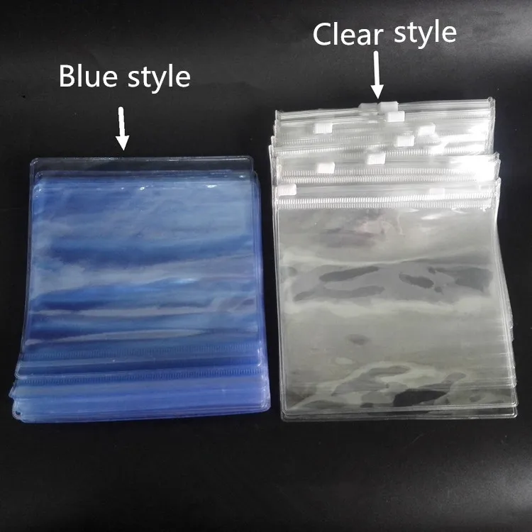 50pcs High Clear Plastic PVC Jewelry Zip Lock Bag  Thick Waterproof Dustproof Battery Earring Beads PVC Trinkets Jewelry Pouches