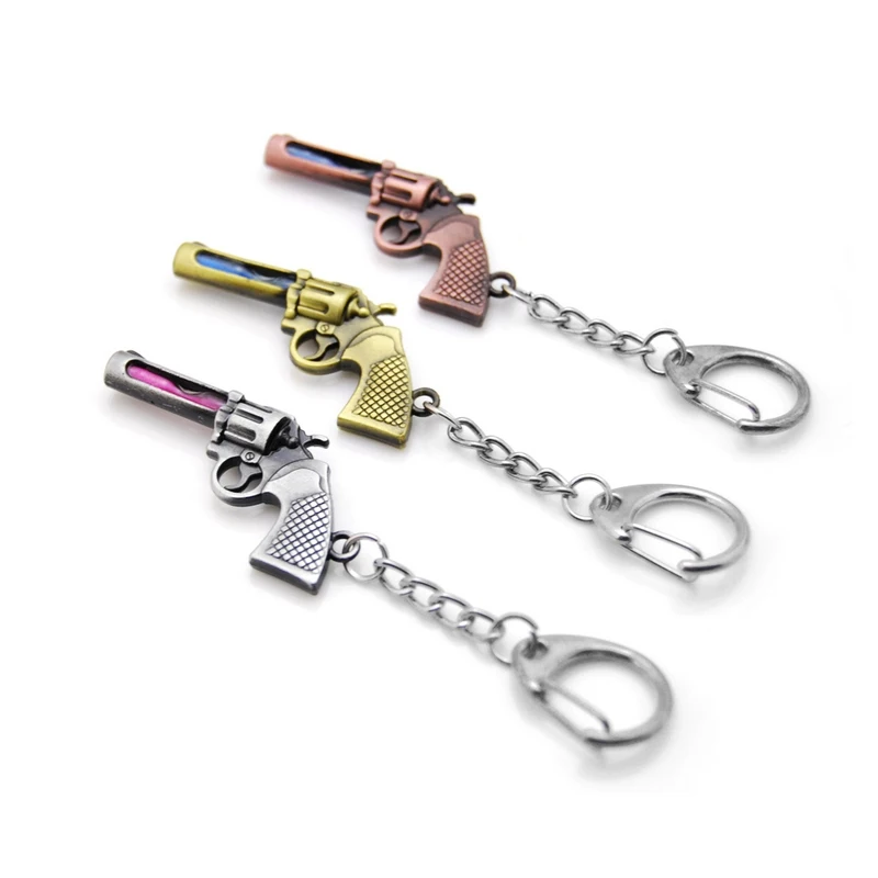 Original new Novelty Counter Strike Revolver Guns Bullet Keychain Men Trinket CS GO Plane Key Ring Jewelry Male Souvenirs Gift