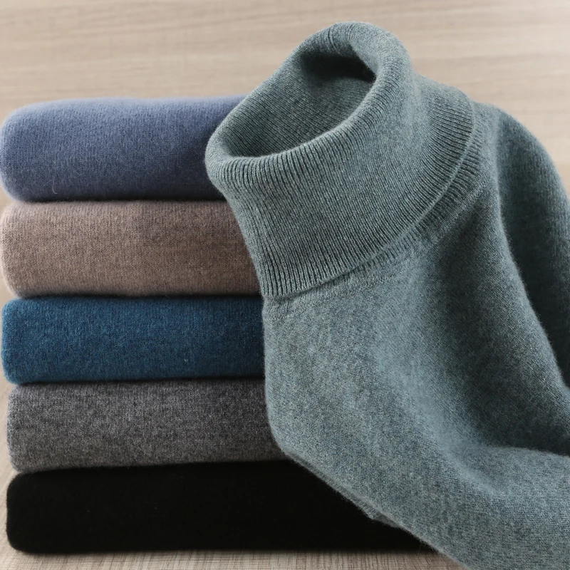 Men Sweater Winter Autumn Warm Pullover 100% Pure Cashmere Knitted Jumpers Hot Sale 8Colors High Quality Knitwear Man Thick Tops