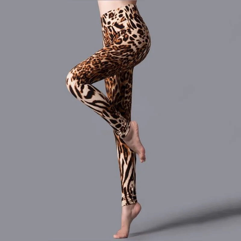 VISNXGI Womans Fashion Push Up Leggings Women Pencil Pants High Waist Workout Legging Workout Pants Push Up Leopard Leggings