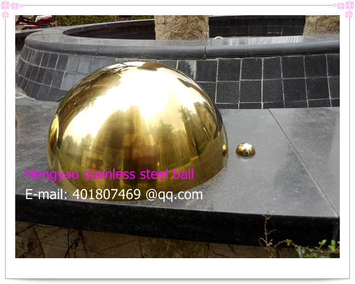 

Diameter 32mm-300mm 201 stainless steel gold hemisphere, hollow hemisphere, metope adornment,plating titanium