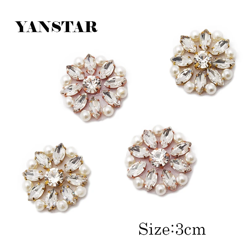 

YANSTAR 100pcs Bridal Gown Belt small silver Rhinestone Appliques Trim For Wedding Dress Belts Rose Gold Crystal Accessory YS900