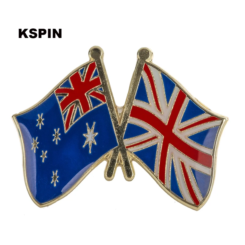 Australia Friendship Flag Metal Buttons for Clothes Icon Backpack Brooches Pins for Meeting Party