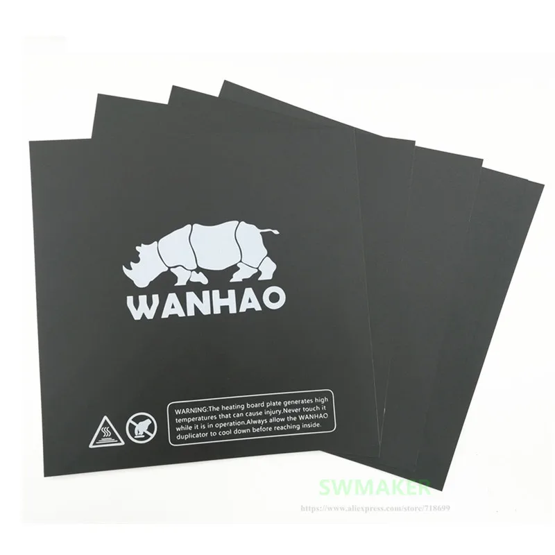 

5pcs 220x220mm 200/214mm Wanhao i3 V2.1 3D printer spare parts printing heated bed sticker similar with Buildtak i3 heated plate