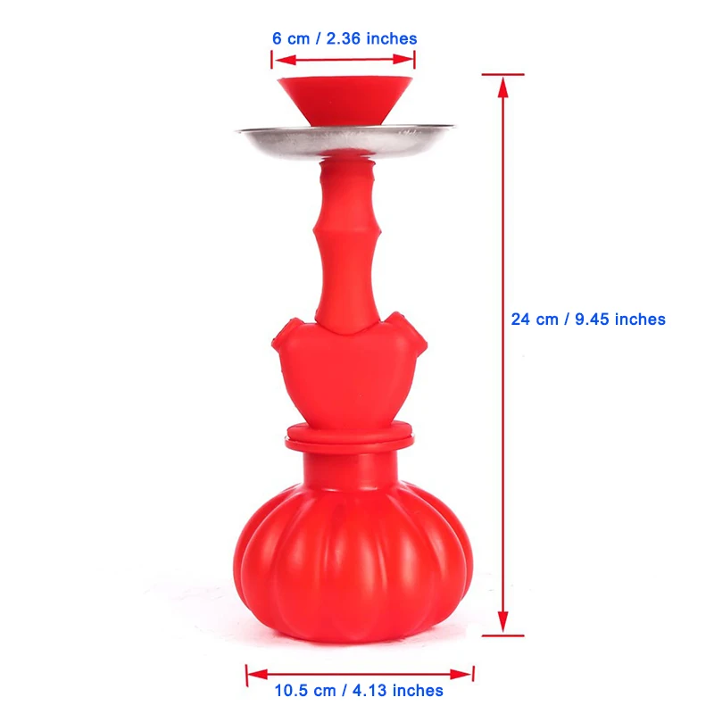 Unbreakable Silicone Plastic Pumpkin Hookah Small Hookha Silicon Shisha Nargileh Smoking Pipe Portable Narguile Tobacco Nargila