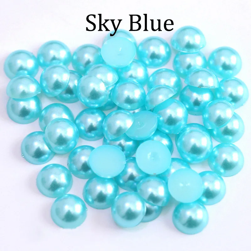 2 3 4 5 6 8 10 12 14 MM Imitation Pearl Round Half Bead Bulk Wholesale Beads For Jewelry Making Women Nail Art DIY Accessories image 6