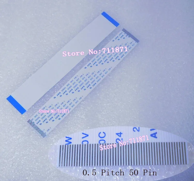 Adaptador de extensão de cabo plano flexível, passo duplo de 150mm 0.5 tipo a 50p 30cm 50 pinos ttl fpc ffc placa de conector de cabo de extensão