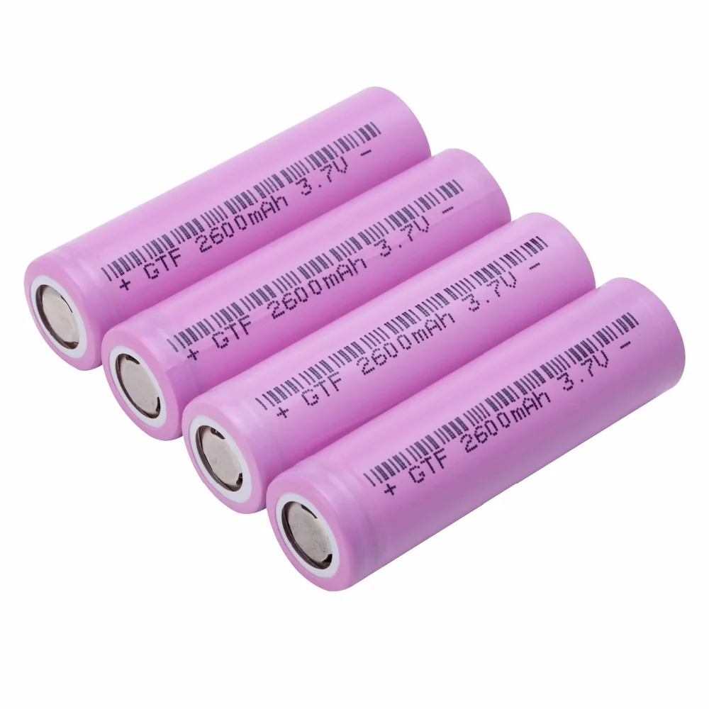 

GTF Original 18650 26F Battery 3.7V 2600mAh 18650 Li-ion Rechargeable Battery for Power Bank Flashlight Mobile Power Tools Light