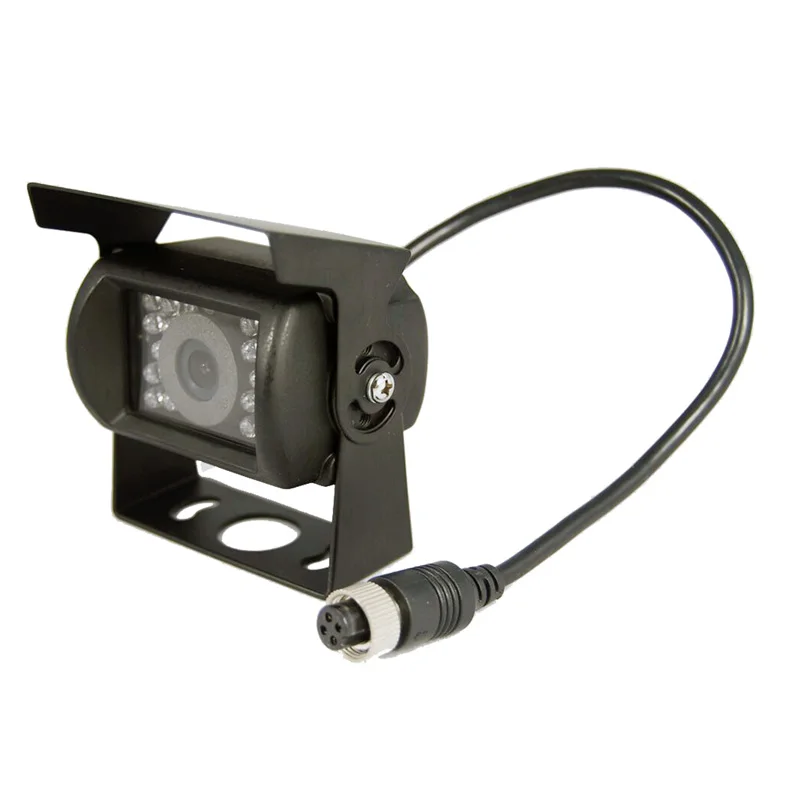 Telecamera per retromarcia per veicoli per camion, resistente, 18 LED IR, connettore a 4 pin + monitor per retrovisione per auto da 7\