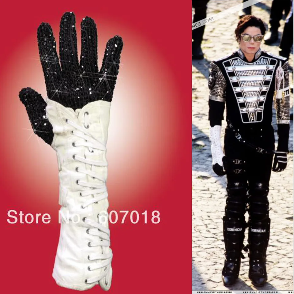 Michael Jackson Classic Black Crystal Glove Right Hand Both Side