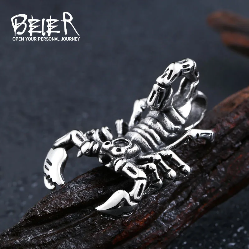 Beier new store 316L Stainless Steel pendant necklace  Animal Scorpion Pendant   jewelry LLBP8-134P