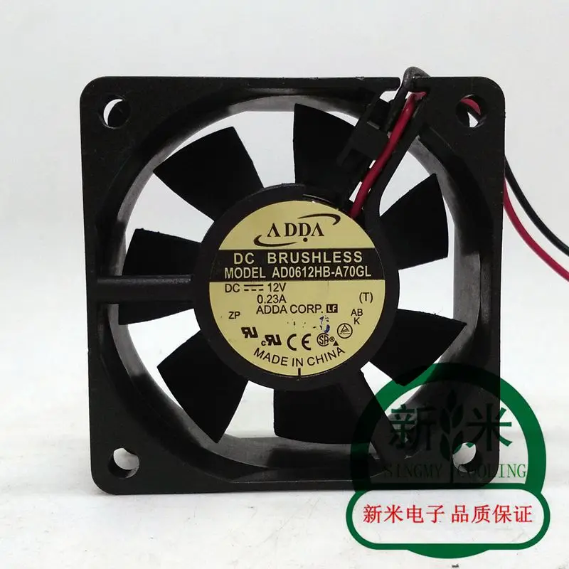 

USED ADDA 6CM 6025 12V 0.23A AD0612HB-A70GL 2lines double ball bearing cooling fan