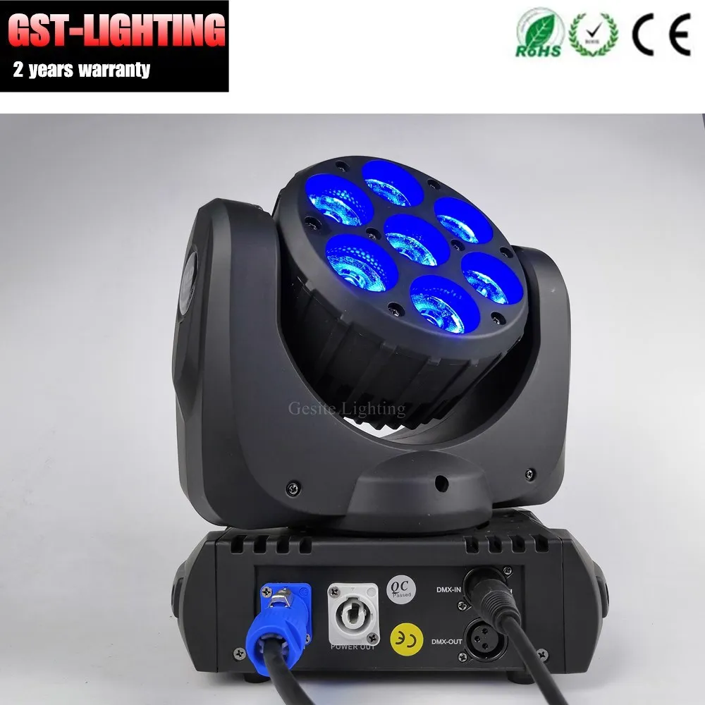 6PCS/LOT dj china mini spot 7*12w led zoom wash beam moving heads lights