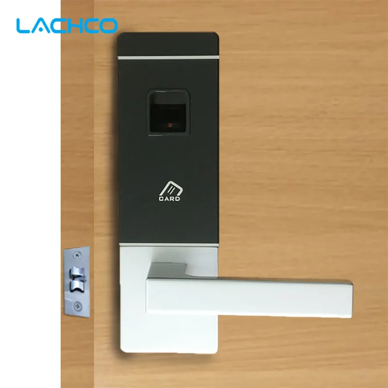 

LACHCO Biometric Smart Door Lock Fingerprint, 4 Cards, 2 Keys Electronic Intelligent Lock Keyless Smart Entry L16091BS