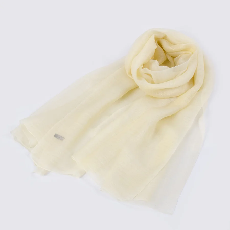 New Design Luxury Brand Solid 30% Silk 70% Wool Scarf Especially Women Foulard Elegant Shawl Long Wrap High Quality M208