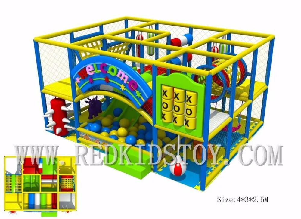 

4X3X2.5M Soft Indoor Play Facility With Ball Pool Exported to Russia CE Approved HZ-71114