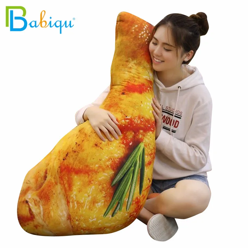 60-110CM Chicken leg Pillow Simualation Plush Toy soft cushion stuffed food doll decor Delicious christmas gift for child