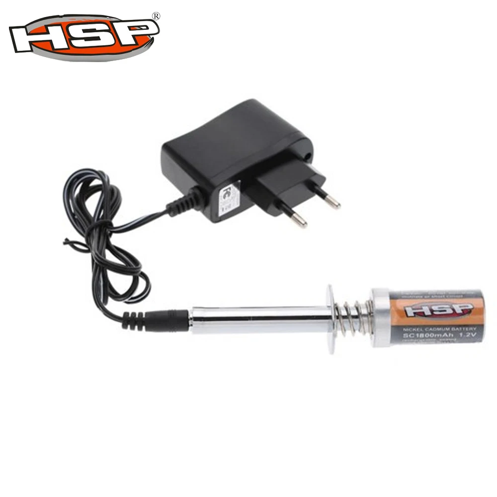 1set HSP 80142 Nitro Gas Starter Kit / Glow Plug accenditore strumento 1.2V 1800mah per HSP camion passeggini Drift Cars 4wd Wltoys Toy