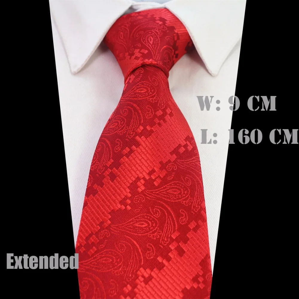 Ricnais 9cm Wide Ties For Men  Floral Paisley Big Size Man Silk Neck Ties Formal Dresses Suit Wedding Party Luxury Cravate