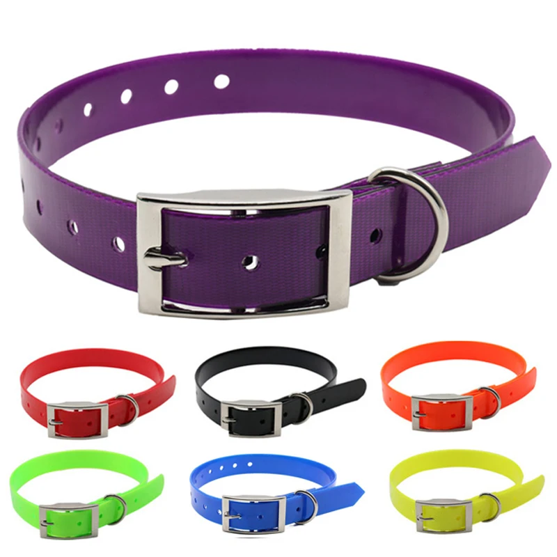 Petshop Dog collar TPU+Nylon waterproof deodorant Resistant dirt Easy clean collars 7 Colors for small big dog accessories