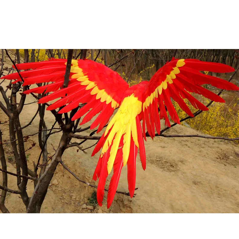 large 45x60cm red coloured parrot model polyethylene & feathers spreading wings parrot handicraft,garden decoration gift A0680