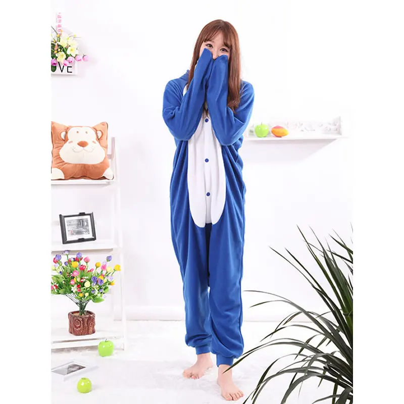 EIGHT UP Blue Penguin Onesies Unisex Adult Pajamas Kigurumi Cosplay Costumes Animal Onesie Sleepwear Jumpsuit For Male Famale