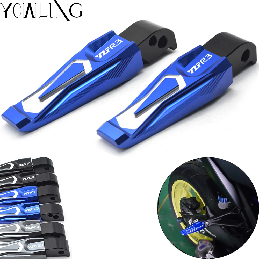 For YAMAHA YZF-R3 YZFR3 YZF R3 Motorcycle Accessories Left and right Rear Foot Pegs Passenger Foot Peg Pedal Step Footrests