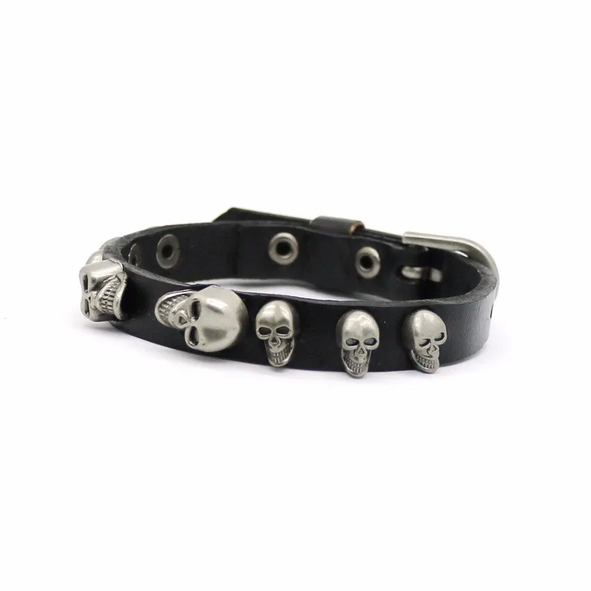 Aizhixiu The New Women\'s Accessories Skull Bracelet 2019 Men\'s Fashion Casual Skull Retro Bangle Bracelet Pulseira Masculina