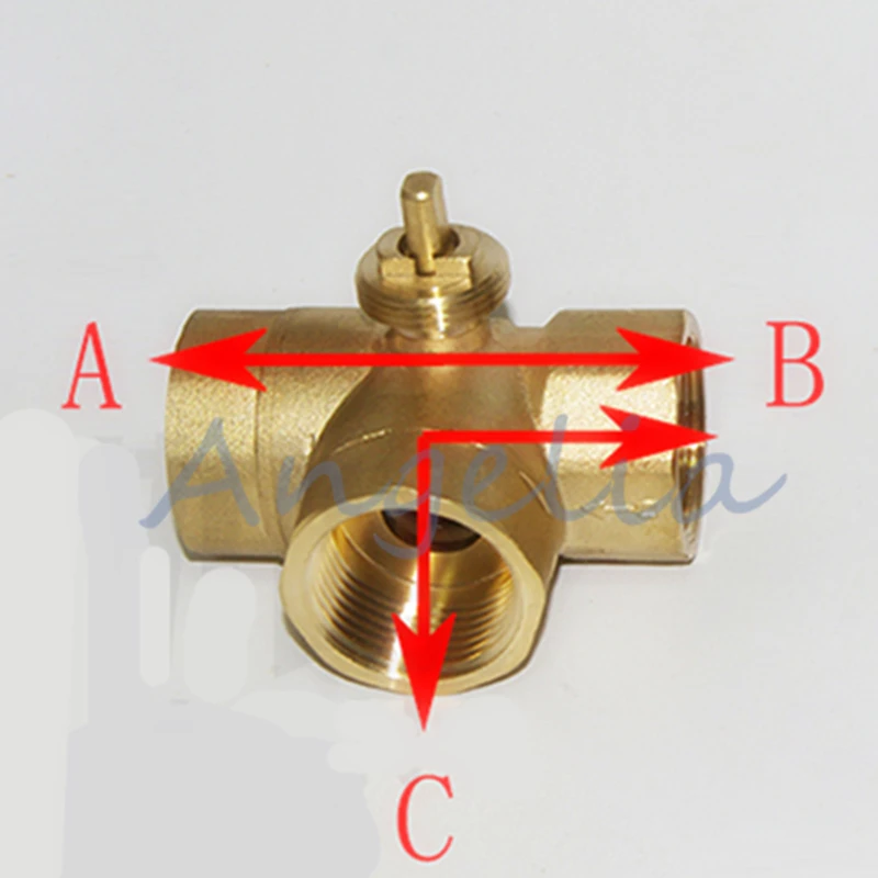

AC 220 В G1/2 "BSPP DN15 Латунь 3-ходовой моторизованный шаровой клапан T Тип Электрический приводной клапан