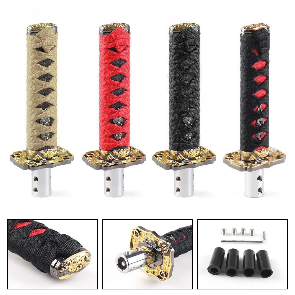 

JDM style Short Samurai Sword Shift Knob Shifter 150mm Metal Weighted Sport Katana Shift Knob