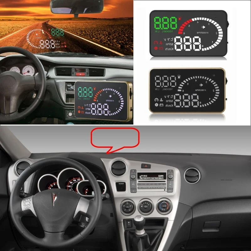 

Автомобильный HUD Дисплей для Pontiac Vibe/Firebird/Solstice/GTO/G6/G8 автомобильные аксессуары для электромобиля A6 HUD viary дисплей проектор