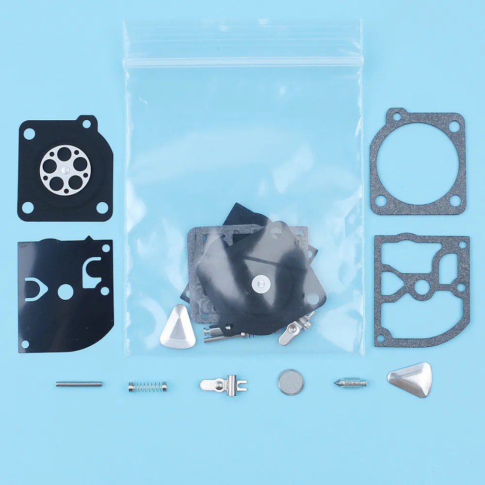 2Pcs/lot Carb Carburetor Repair Rebuild Kit For Partner 400 410 450 460 490 510 Jonsered 2041 2045 2050 & RS44 ZAMA RB-45 Saws