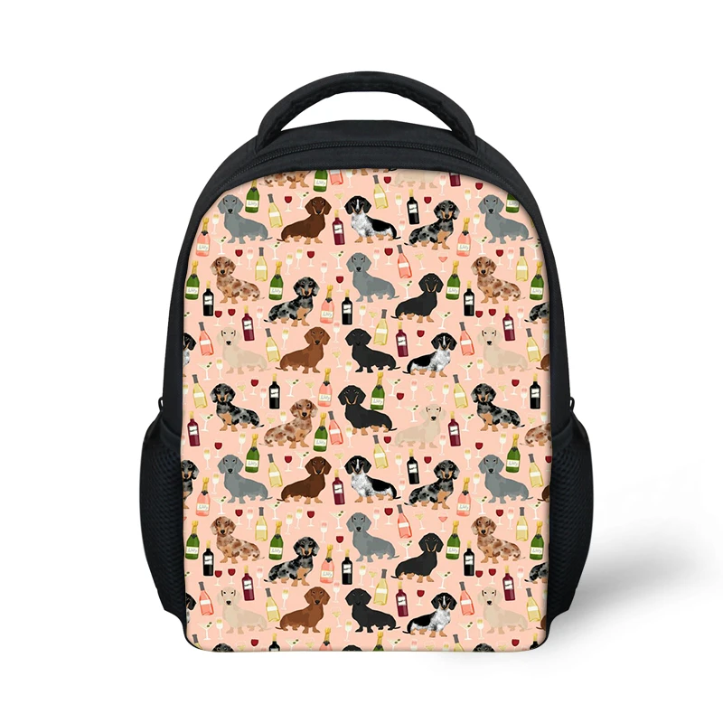 ELVISWORDS-Sac à dos d\'école de dessin animé pour animaux de compagnie, petits sacs d\'école pour bébé, chiens, filles, garçons, enfants de la