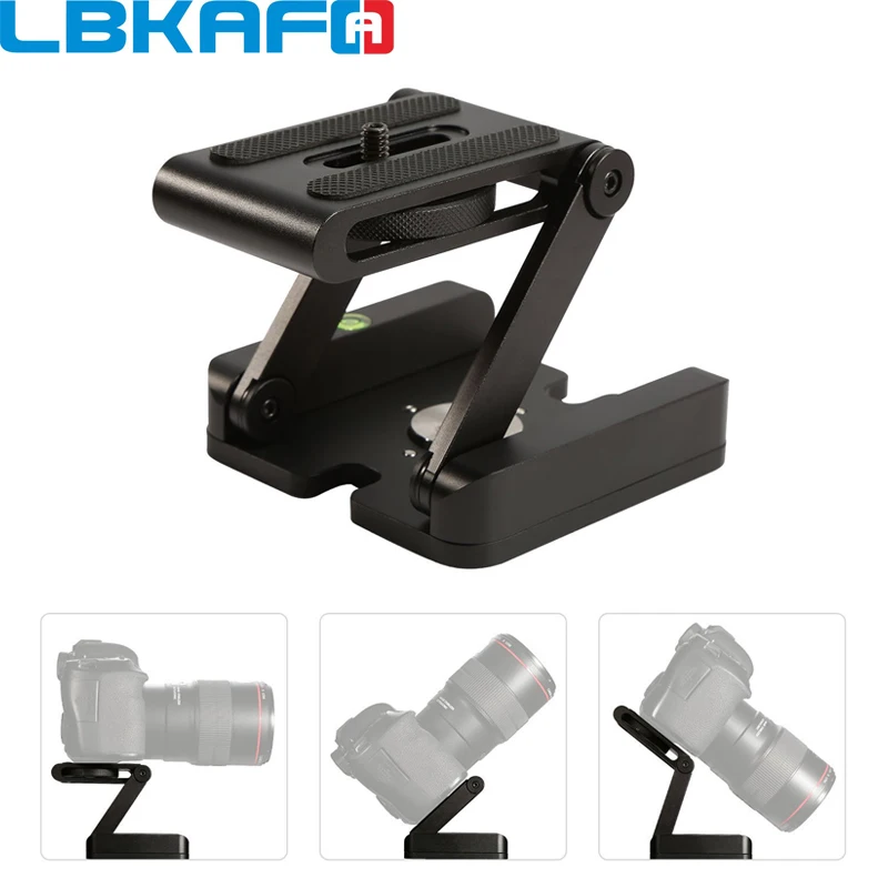 LBKAFA Camera Flex Tripod Z Pan Tilt Aluminum Folding Tripod BRACKET Head Solution Photography Studio For Nikon Canon Gopro 12