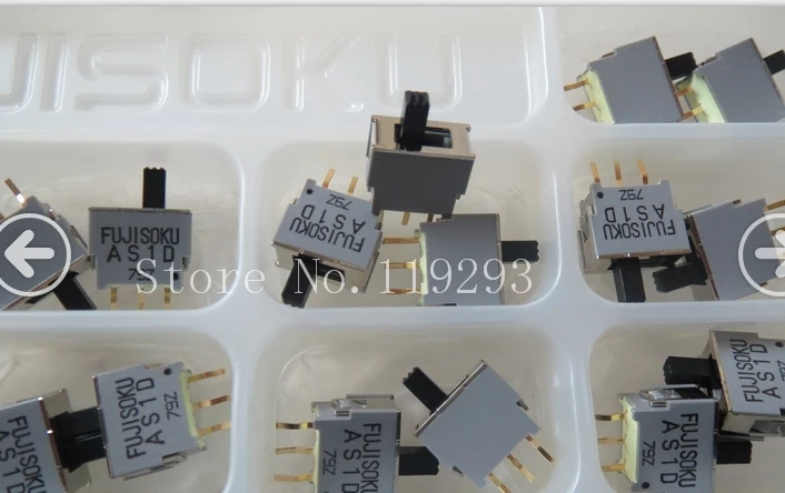 [BELLA]Fujitsu FUJISOKU AS1D miniature toggle switch 3 feet 2 files--50PCS/LOT