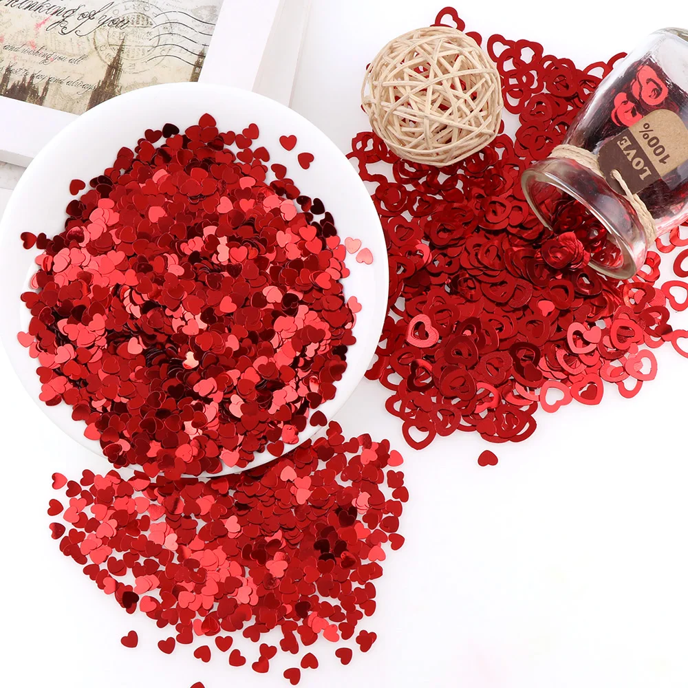 15g Cheaper Red Heart Stars Confetti Wedding Party Scatters Table Decoration Age Birthday Party Wedding Decor Supplies