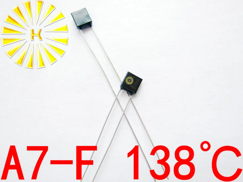 

100% Original A7-F 138 degree Thermal Cutoff RH138 Thermal-Links 2A 250V Black Square Temperature Fuse x 500PCS