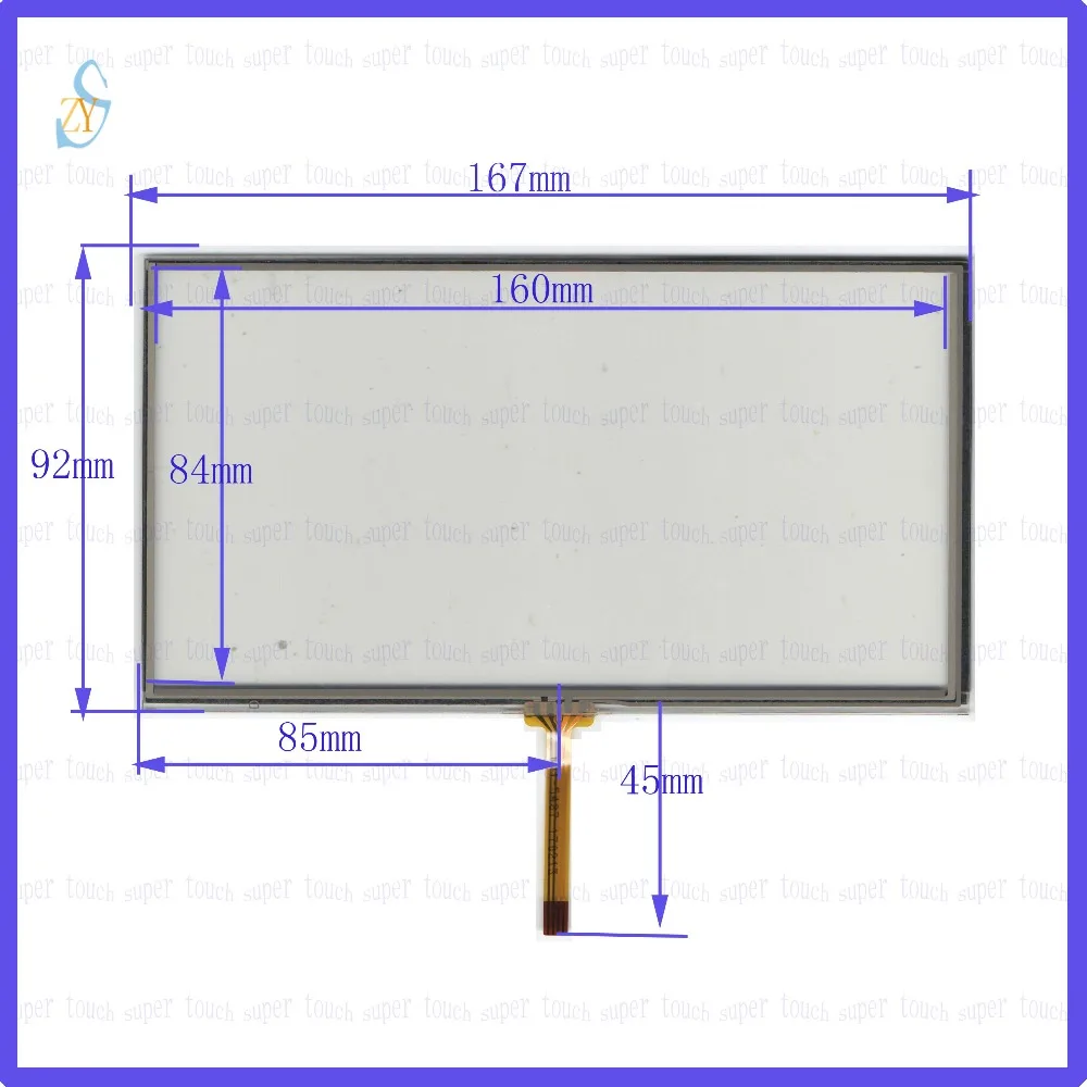 

ZhiYuSun 167mm*92mm KDT-5487 7inch Touch Screen glass resistive USB touch panel overlay kit 167*92 TOUCH SCREEN