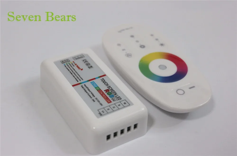 DC12-24A RGBW led controller 2.4G touch screen RF remote control for led stript,1set/lot