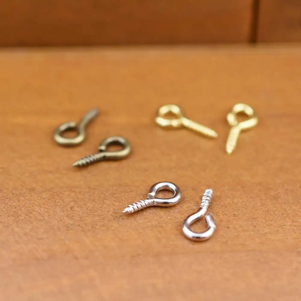 100pieces 10mm Eye Bail Top Drilled Screw Eye Bail Pins Jewelry Findings