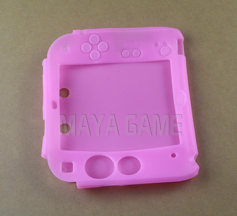 Ocgame alta qualidade 10 cores de silicone macio proteção completa gel bolsa caso capa para 2ds console